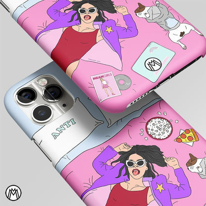 Anti Social Chick Girl Matte Case Phone Cover