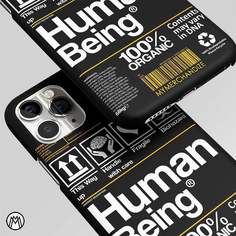 Human Being Yellow Black Label Matte Case Phone Cover