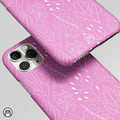 Fuscia Floral Matte Case Phone Cover