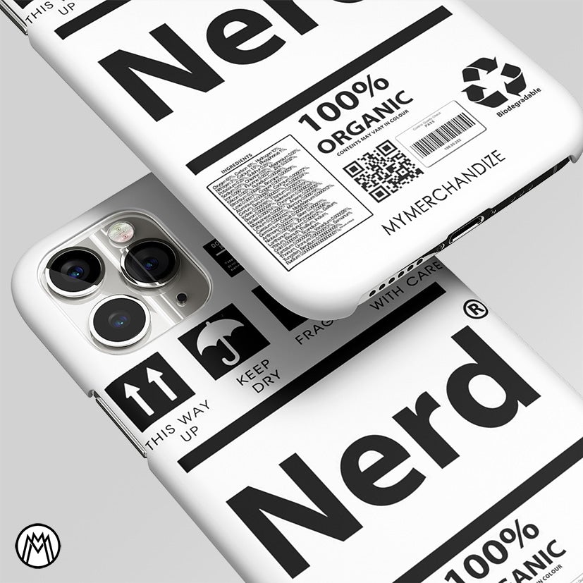 Nerd White Label Matte Case Phone Cover