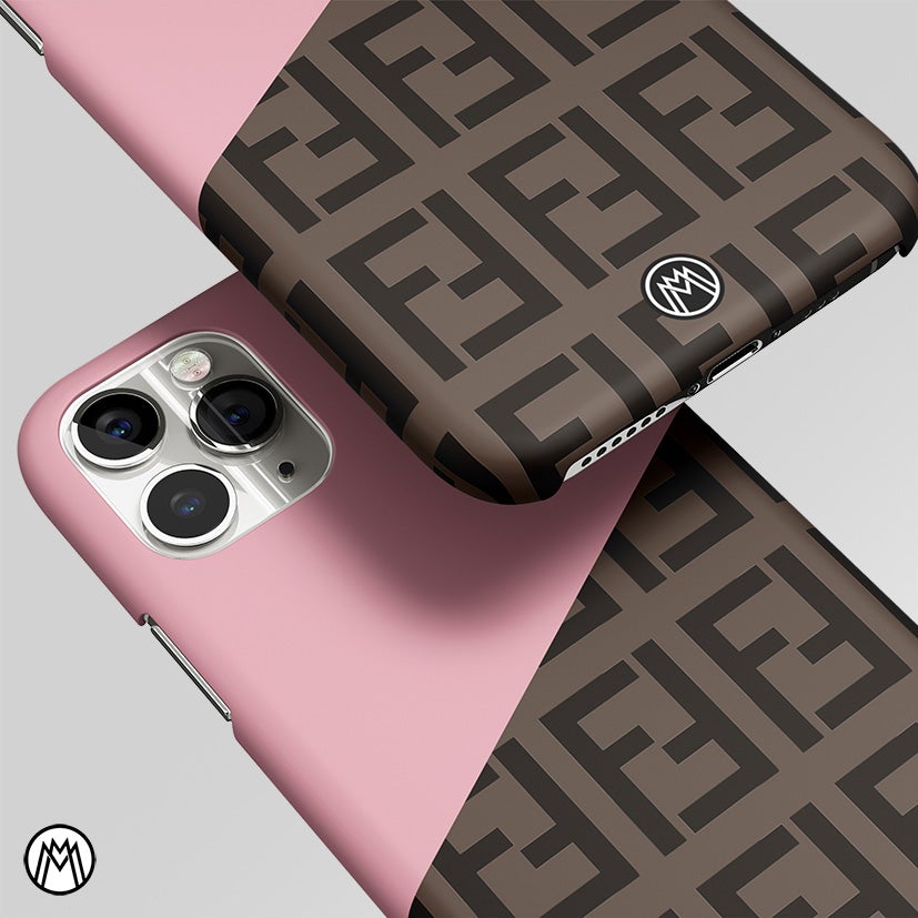 FENDI Pink Brown Matte Case Phone Cover
