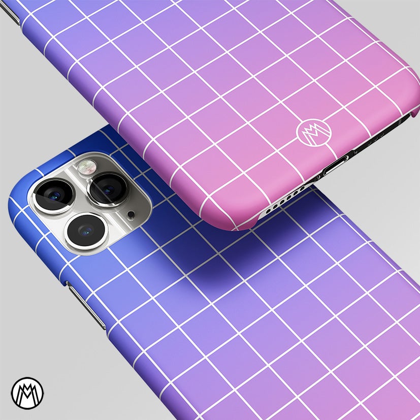 Classic Grid Gradient Edition Matte Case Phone Cover