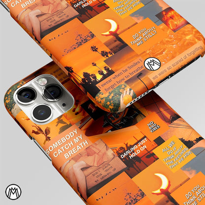 Orange Aesthetic Matte Case Phone Cover
