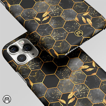 Black Grey Tile Marble Matte Case Phone Cover