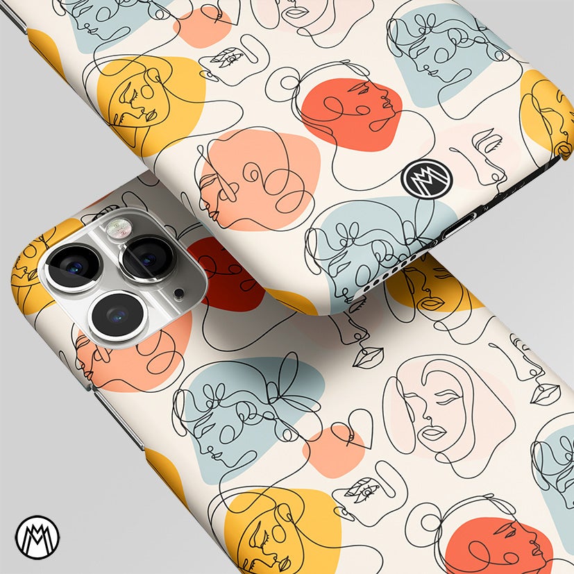 Many Faces Yellow Matte Case Phone Cover