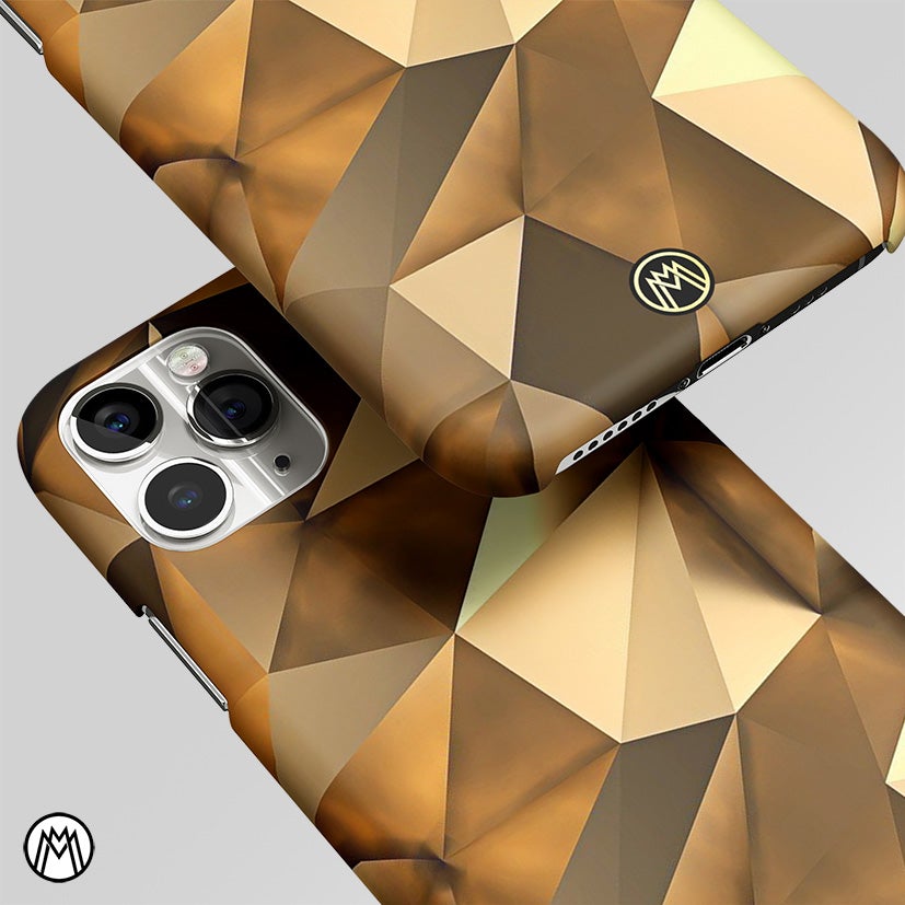 Golden Abstract Matte Case Phone Cover