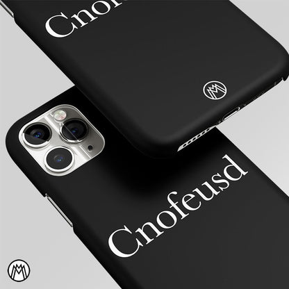 Cnofeusd Confused Black Matte Case Phone Cover