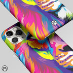 Colourful Fierce Lion Matte Case Phone Cover