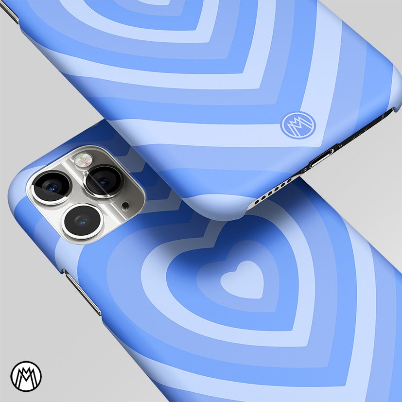 Y2K Blue Heart Aesthetic Matte Case Phone Cover