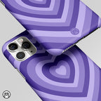 Y2K Purple Heart Aesthetic Matte Case Phone Cover