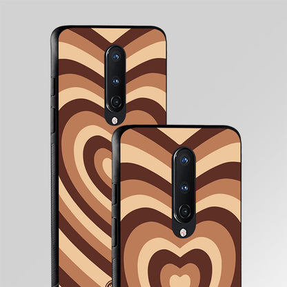Brown Heart Aesthetic Glass Case Phone Cover