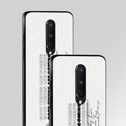 Good Things Are Here Quote Glass Case Phone Cover