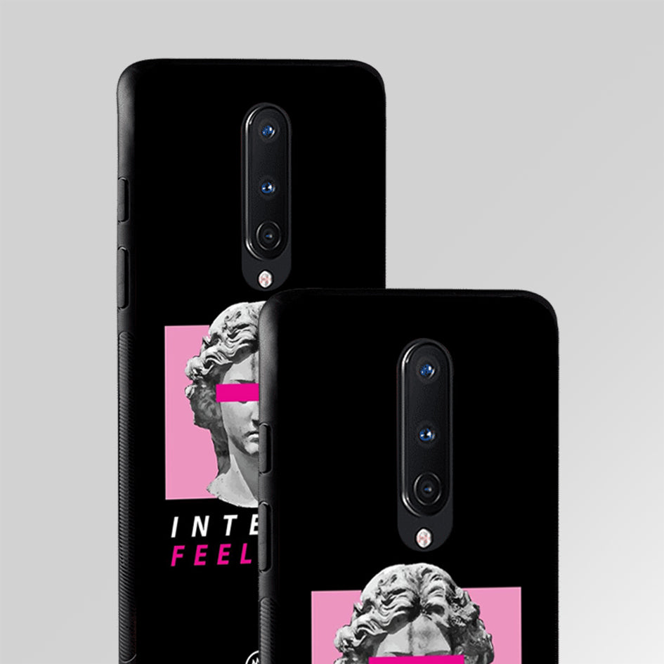 Intense Feelings Aesthetic Black Glass Case Phone Cover