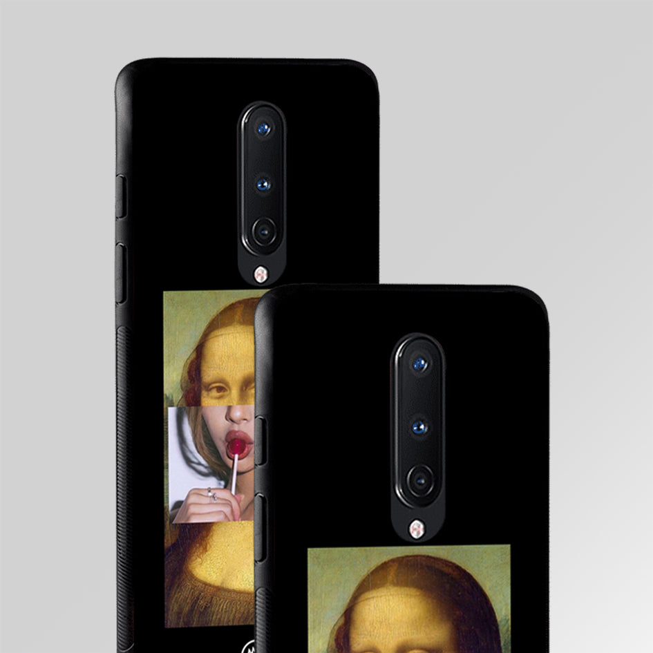 Lollipop Monalisa Glass Case Phone Cover