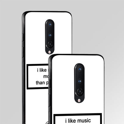 Music Over People White Edition Glass Case Phone Cover