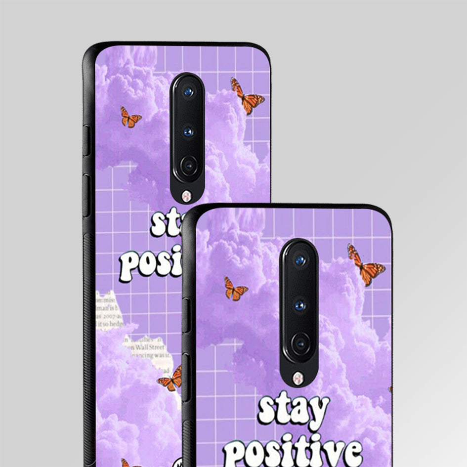 Stay Positive Glass Case Phone Cover