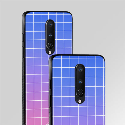 Classic Grid Gradient Edition Glass Case Phone Cover