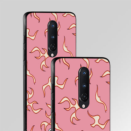 Lil Flames On Pink Glass Case Phone Cover