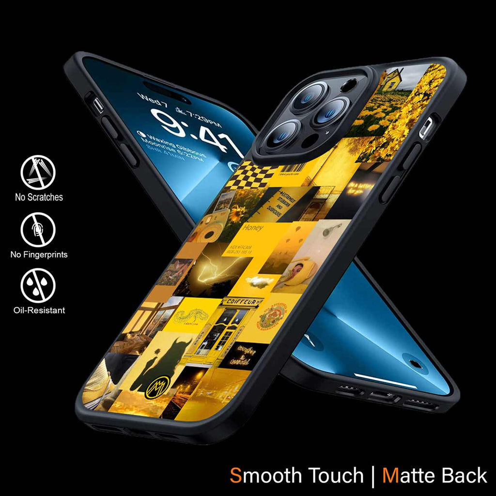 Black Yellow Aesthetic Collage Phone Cover | MagSafe Case