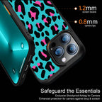 Blue Leopard Fur Phone Cover | MagSafe Case