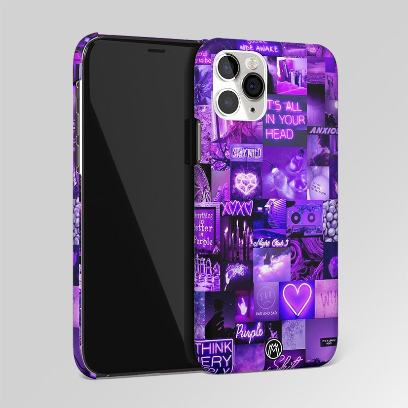 Purple Collage Aesthetic Matte Case Phone Cover