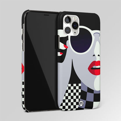 Black And White Attitude Queen Matte Case Phone Cover