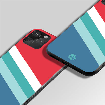 Red Green Blue Pattern Stripes Glass Case Phone Cover