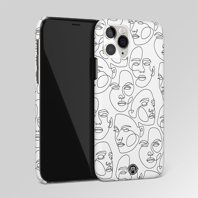 Many Faces White Matte Case Phone Cover
