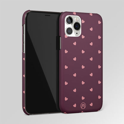 Hearty Hearts Mauve Edition Matte Case Phone Cover
