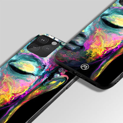 Colourful Peace Budhha Glass Case Phone Cover