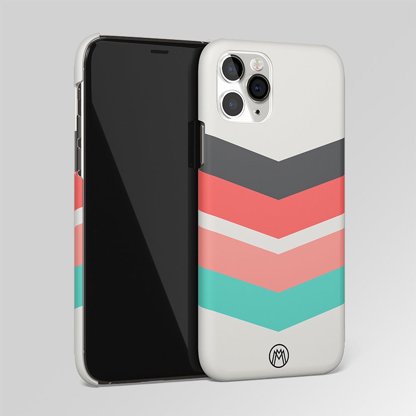 Pink Green White Stripes Pattern Matte Case Phone Cover
