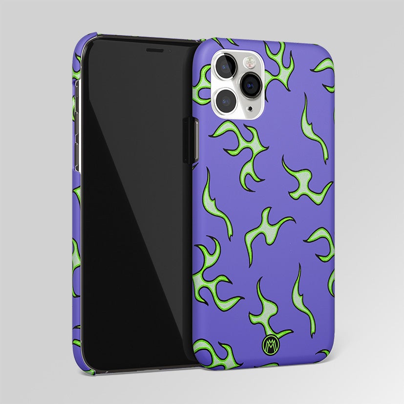 Lil Flames On Purple Matte Case Phone Cover