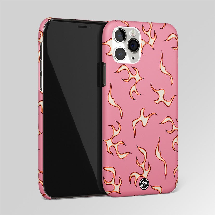Lil Flames On Pink Matte Case Phone Cover