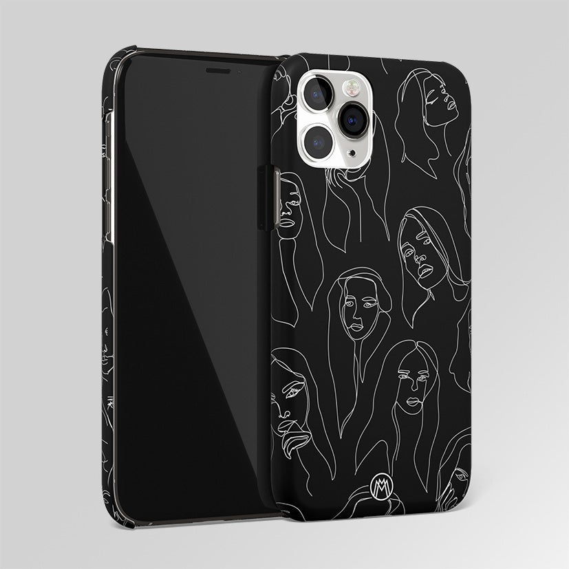 Many Faces Black Matte Case Phone Cover