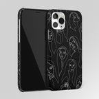 Many Faces Black Matte Case Phone Cover