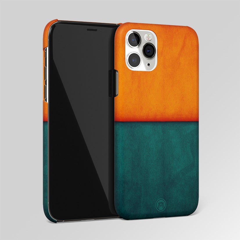 Orange/Green Pattern Matte Case Phone Cover