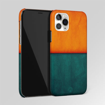 Orange/Green Pattern Matte Case Phone Cover