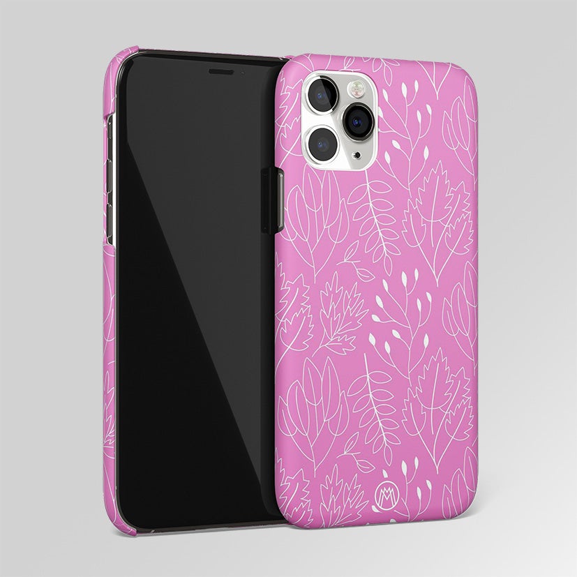 Fuscia Floral Matte Case Phone Cover