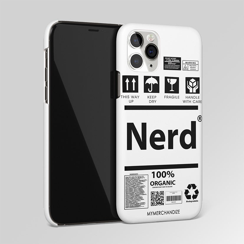 Nerd White Label Matte Case Phone Cover