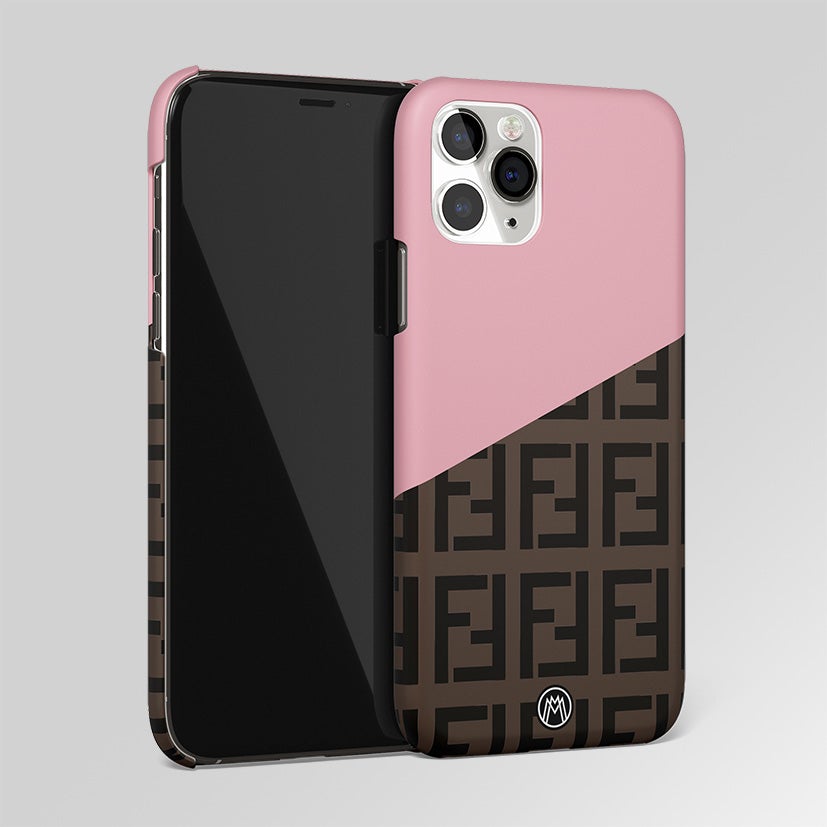 FENDI Pink Brown Matte Case Phone Cover Mymerchandize