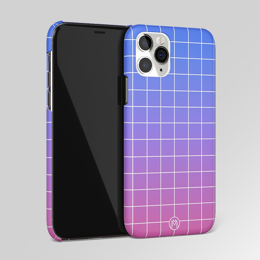 Classic Grid Gradient Edition Matte Case Phone Cover