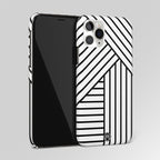 Classic White Black Patten Matte Case Phone Cover