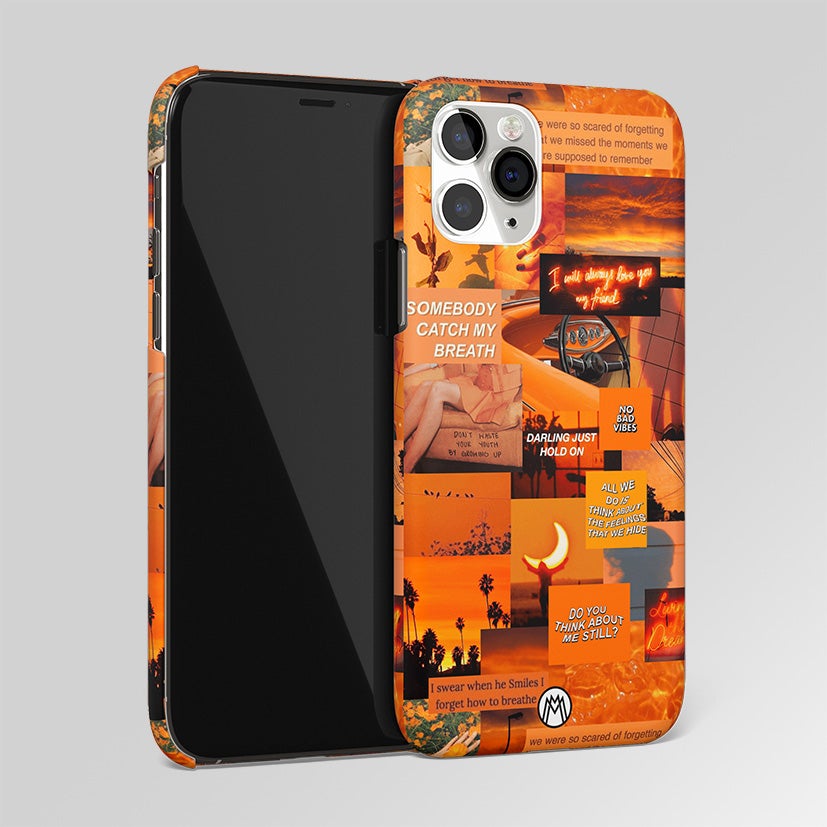 Orange Aesthetic Matte Case Phone Cover