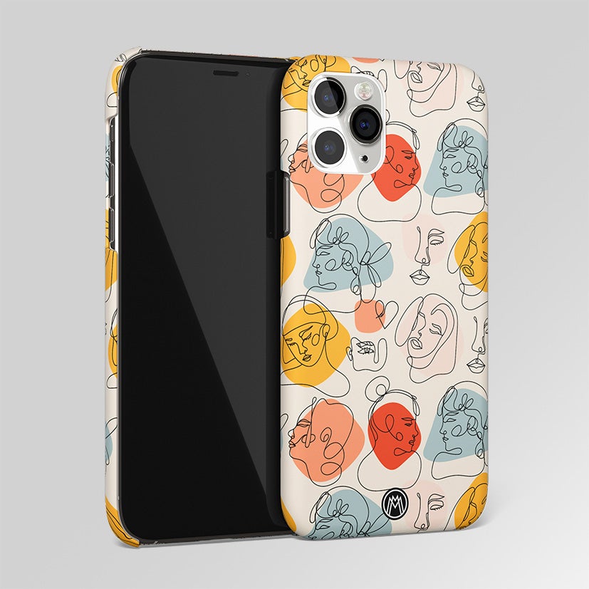 Many Faces Yellow Matte Case Phone Cover