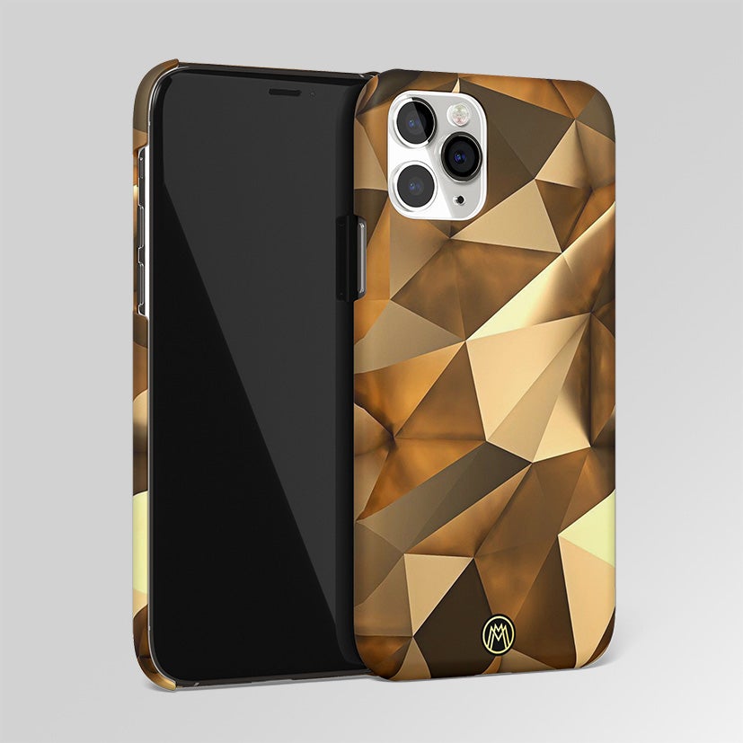 Golden Abstract Matte Case Phone Cover