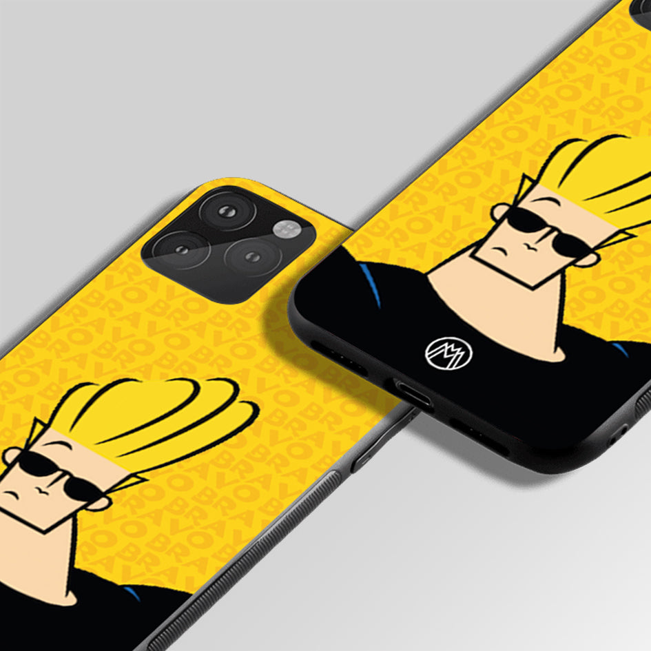 Johnny Brave Cartoon Glass Case Phone Cover