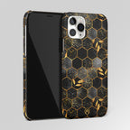 Black Grey Tile Marble Matte Case Phone Cover