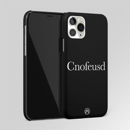 Cnofeusd Confused Black Matte Case Phone Cover