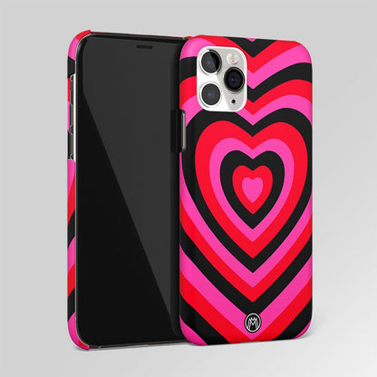 Y2K Black Pink Heart Aesthetic Matte Case Phone Cover