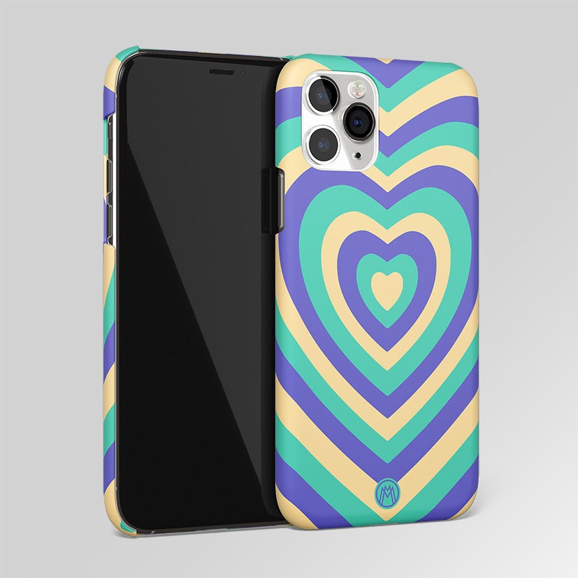 Y2K Purple Cream Heart Aesthetic Matte Case Phone Cover